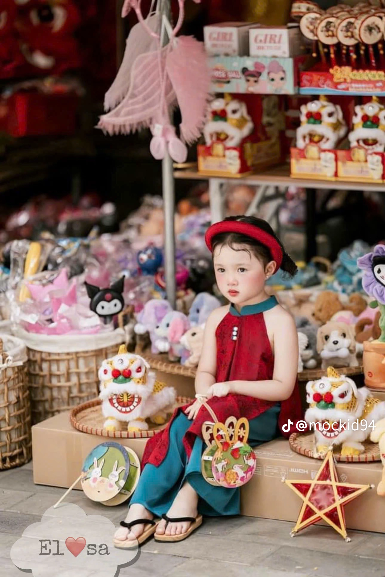 SET ÁO DÀI 4 TÀ SIÊU XINH CHO BÉ GÁI